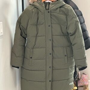 Joe Fresh Olive Green Puffer Coat